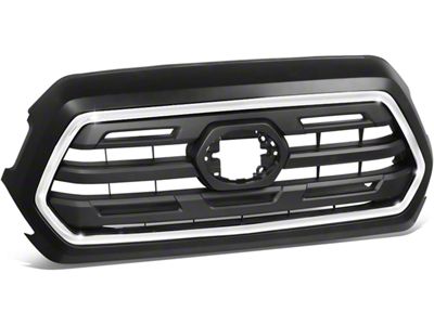 OE Style Upper Replacement Grille; Chrome/Matte Black (18-19 Tacoma SR5)