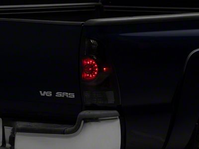 OEM LED Style Tail Lights; Black Housing; Smoked Lens (05-15 Tacoma)