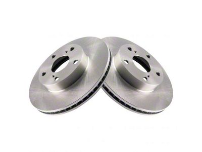 Plain Vented 5-Lug Rotors; Front Pair (05-15 2WD Tacoma)