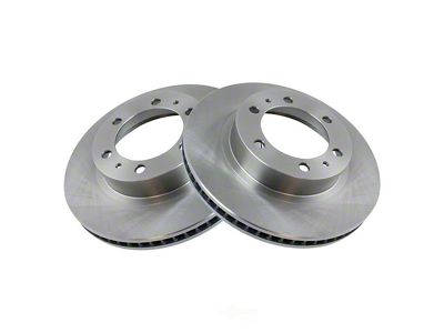 Plain Vented 6-Lug Rotors; Front Pair (05-15 Tacoma Pre Runner; 16-23 2WD Tacoma)