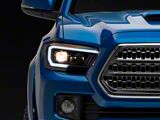 Plank Style Switchback Projector Headlights; Black Housing; Clear Lens (16-23 Tacoma w/ Factory Halogen DRL)