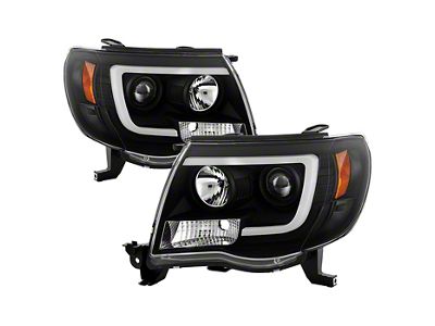 Platinum Series Version 2 High-Power LED Module Headlights; Black Housing; Clear Lens (05-11 Tacoma)