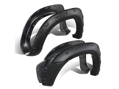 Pocket Style Fender Flares; Textured Black (12-15 Tacoma w/ 6-Foot Bed)