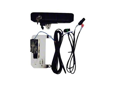 Power Tailgate Smart Lock Handle with Standard Lock; Black (05-15 Tacoma)