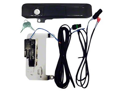 Power Tailgate Smart Lock Handle with Standard Lock; Black Sand Pearl (05-15 Tacoma)