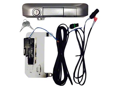 Power Tailgate Smart Lock Handle with Standard Lock; Silver Sky Metallic (05-15 Tacoma)