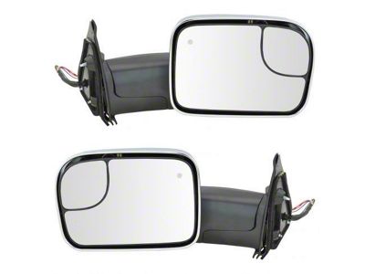 Powered Heated Flip-Up Towing Mirrors; Chrome (16-19 Tacoma)