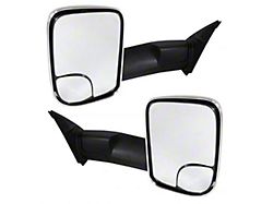 Powered Heated Flip-Up Towing Mirrors with Turn Signals; Chrome (16-19 Tacoma)
