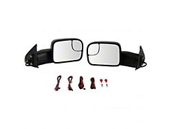 Powered Heated Flip-Up Towing Mirrors with Turn Signals; Textured Black (05-15 Tacoma)
