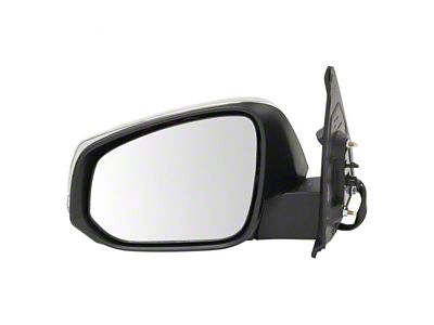 Powered Heated Mirror with Blind Spot Detection and Turn Signal; Chrome; Driver Side (16-19 Tacoma)