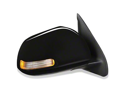 Powered Heated Mirror with Turn Signal; Passenger Side; Paintable Black (12-15 Tacoma)