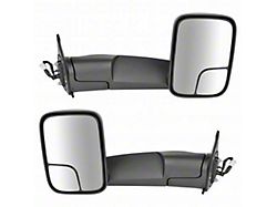 Powered Manual Folding Towing Mirrors; Textured Black (05-15 Tacoma)