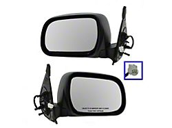 Powered Mirrors; Matte Black (05-11 Tacoma)
