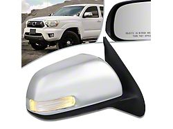 Powered Non-Heated Folding Mirror with Turn Signal; Passenger Side; Chrome (12-15 Tacoma)
