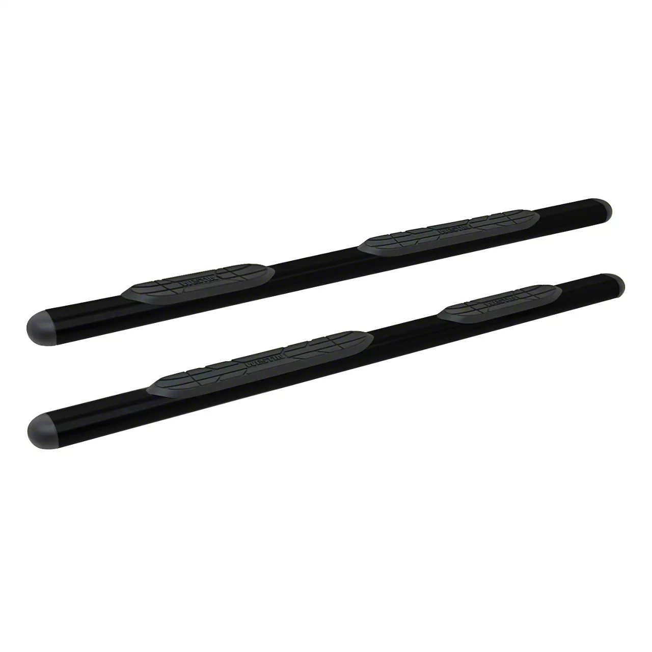 Premier 4 Oval Nerf Side Step Bars with Mounting Kit; Black (05