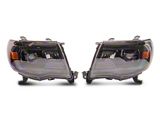PRO-Series Projector Headlights; Alpha Black Housing; Clear Lens (05-11 Tacoma w/ Factory DRL)