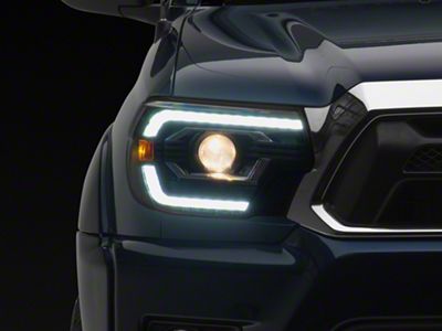 PRO-Series Projector Headlights; Black Housing; Clear Lens (12-15 Tacoma)