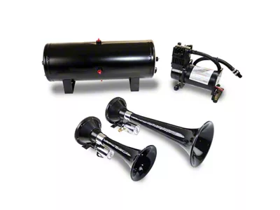 ProBlaster ABS Dual Train Horn System; Black (Universal; Some Adaptation May Be Required)