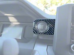 Push-To-Start Button Accent Trim; Forged Carbon Fiber (24-26 Tacoma)