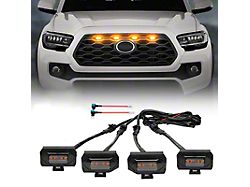 Raptor Style Grille Lights; Yellow (20-23 Tacoma TRD Off-Road, TRD Sport)