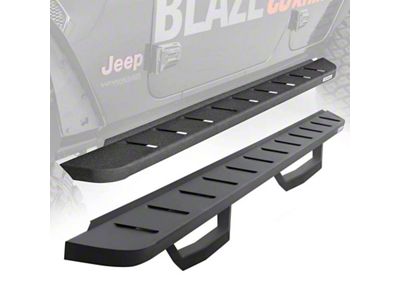 Go Rhino RB10 Running Boards with Drop Steps; Textured Black (24-25 Tacoma Double Cab)