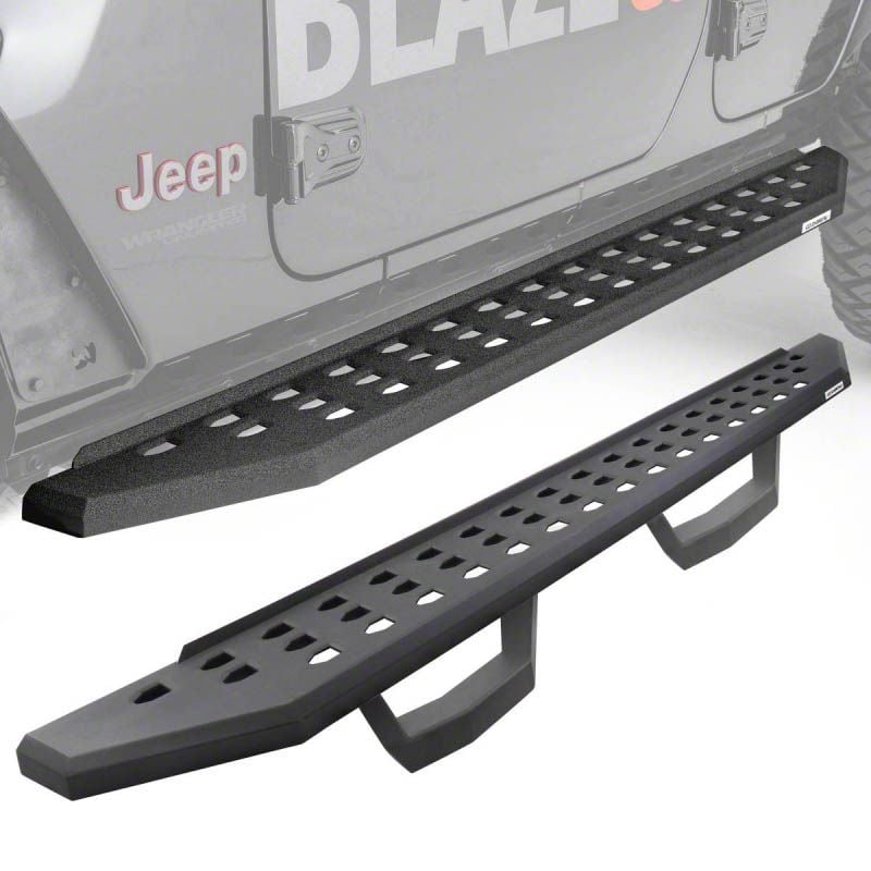 Go Rhino RB20 Running Boards with Drop Steps; Protective Bedliner Coating 6944328020T