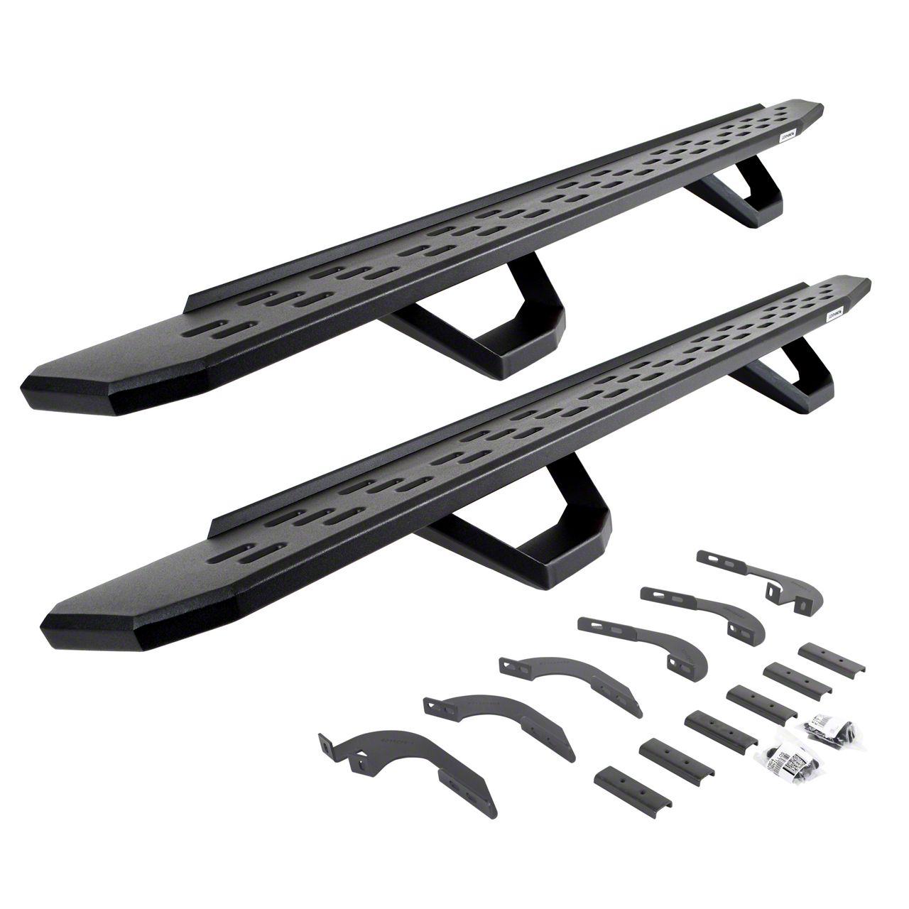 Go Rhino RB30 Running Boards with Drop Steps; Textured Black 6964298720PC (0523