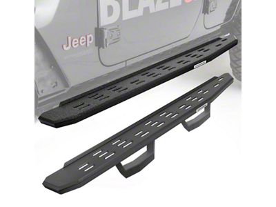 Go Rhino RB30 Running Boards with Drop Steps; Textured Black (24-25 Tacoma Double Cab)