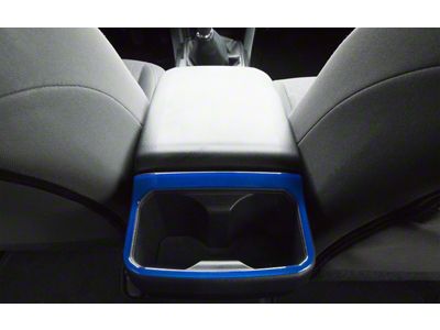 Rear Cup Holder Accent Trim; Blazing Blue (16-23 Tacoma)