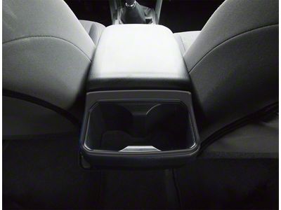 Rear Cup Holder Accent Trim; Matte Black (16-23 Tacoma)