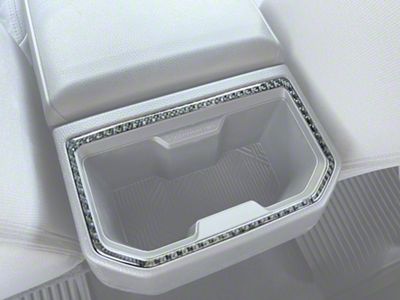 Rear Cupholder Accent Trim; Forged Carbon Fiber (24-25 Tacoma)
