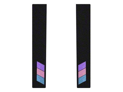 Rear Door Sill Protection; Black with Lady TRI-Color (05-23 Tacoma Access Cab, Double Cab)