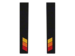 Rear Door Sill Protection; Black with TRI-Color (05-23 Tacoma Access Cab, Double Cab)