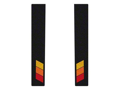 Rear Door Sill Protection; Black with TRI-Color (05-23 Tacoma Access Cab, Double Cab)