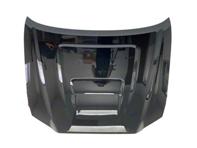Replacement Aftermarket Hood with Scoop Opening; Black (16-23 Tacoma)