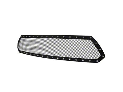 Rivet Style Mesh Upper Grille Insert; Black (12-15 Tacoma)