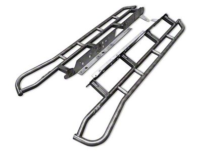 Rock Sliders; Bare Steel (05-23 Tacoma Access Cab w/ 6-Foot Bed, Double Cab w/ 5-Foot Bed)