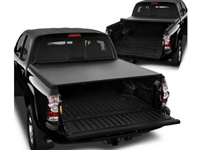 Roll Up Style Tonneau Cover; Black (05-15 Tacoma)