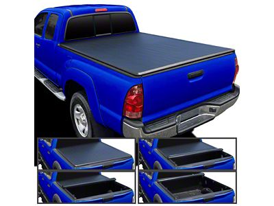 Roll Up Tonneau Cover; Black (05-15 Tacoma)