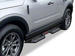 Round Tube Drop Style Nerf Side Step Bars; Black (24-25 Tacoma Double Cab)