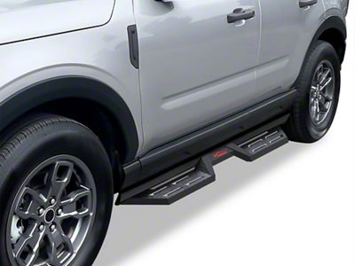 Round Tube Drop Style Nerf Side Step Bars; Black (24-25 Tacoma Double Cab)
