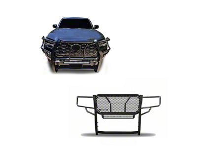 Rugged Heavy Duty Grille Guard with 20-Inch LED Light Bar; Black (16-23 Tacoma)