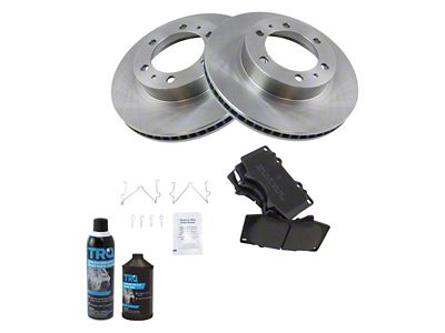 Semi-Metallic 6-Lug Brake Rotor and Pad Kit; Front (05-15 Tacoma Pre Runner; 16-23 2WD Tacoma)