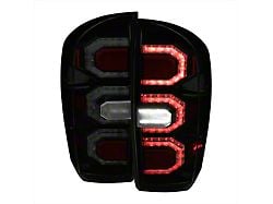 Sequential LED Tail Lights; Glossy Black Housing; Smoked Lens (16-23 Tacoma)