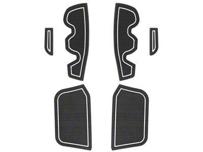 Side Door Pocket Foam Inserts; Black/White (16-23 Tacoma Access Cab)
