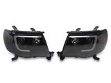 Signature Series Version 2 Light Bar DRL Projector Headlights; Black Housing; Smoked Lens (05-11 Tacoma)