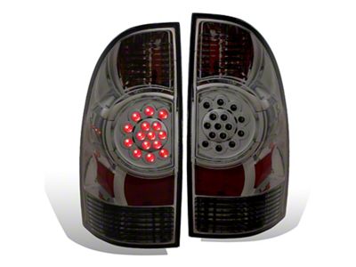 LED Tail Lights; Chrome Housing; Smoked Lens (05-06 Tacoma)