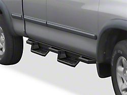 Square Tube Drop Style Nerf Side Step Bars; Matte Black (24-25 Tacoma Double Cab)