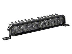 SS10 Pro Single Row LED Light Bar with Amber Backlight; White Flood (Universal; Some Adaptation May Be Required)
