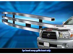 Stainless Steel Billet Hood Scoop Grille Overlay; Hairline Silver (05-10 Tacoma w/ TRD Sport Package)